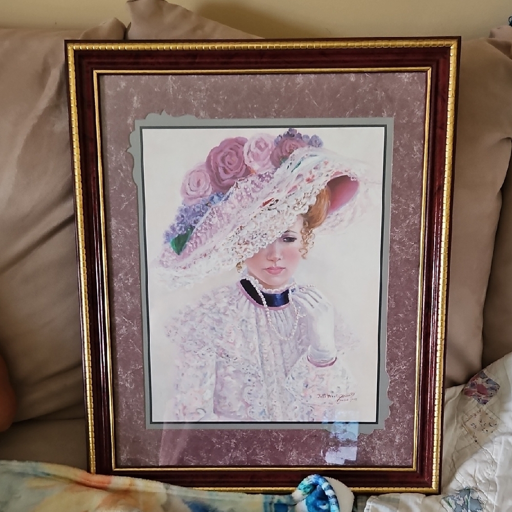 Elegant Lady Portrait by John Powell - Pink and Purple Accents